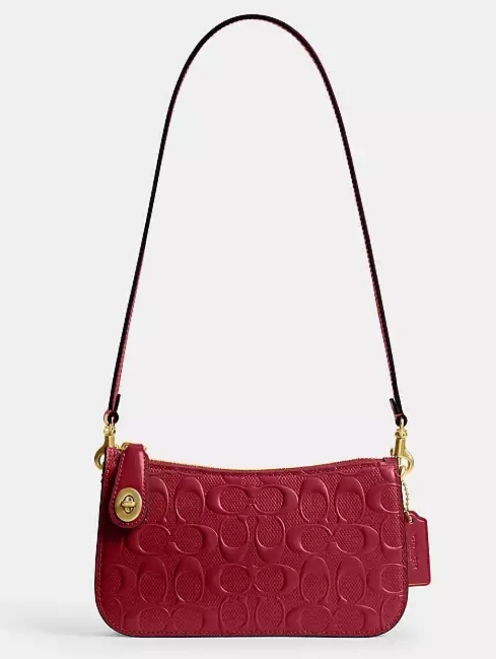 *NWT* COACH Penn Shoulder Bag In Signature Leather In Enamel Red